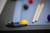 Detail view of the Beaumont Black Ash pool table showing the genuine leather corner pocket, Championship Academy Blue felt, solid ash wood rail, and Doc & Holliday luxury billiard balls.