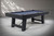 Plank & Hide Co Isaac Slate Pool Table in Black Ash, modern pool table with slate surface and sturdy wooden legs.