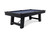 Plank & Hide Co Isaac Slate Pool Table in Black Ash, a modern billiards table with a sleek black ash finish and sturdy wooden legs.