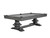 Beaumont Slate Pool Table by Sawyer Twain in Marble Grey on ash wood, 8 ft three-quarter angle view showing pedestal base and leather drop pockets