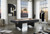 C.L. Bailey Addison Slate Pool Table in Black, modern pool table in a stylish urban living room with large windows, city view, and contemporary decor.
