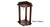 C.L. Bailey Corner Cue Rack, warm chestnut wooden cue rack with hooks and slots for billiard cues.