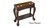 C.L. Bailey Carved Leg Drawer Cue Rack, warm chestnut wooden cue rack with carved legs and multiple slots for cue sticks.