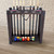 C.L. Bailey Tunbridge Floor Cue Rack Weathered Brown, wooden cue and billiard ball storage rack.