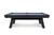 Doc & Holliday George Slate Pool Table in Black Ash, modern style pool table with a sleek black ash finish, featuring sturdy black legs and a professional playing surface, ideal for game room entertainment.