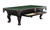 C.L. Bailey Norwich Slate Pool Table, traditional dark wood pool table with green felt playing surface, ornate carved legs, and included billiard accessories.