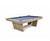 Doc & Holliday Kaci Slate Pool Table in Natural Ash, modern billiards table with a sleek blue felt surface and sturdy wooden frame in natural ash finish.