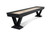 Angled white background view of the Savant Black Ash shuffleboard table.