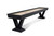 Doc & Holliday Savant Shuffleboard Table in Black Ash, modern black shuffleboard table with a wood playing surface and sturdy black base.