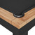 Plank & Hide Co Jensen Slate Pool Table with Storage Drawer by Plank & Hide, close-up of the corner with a black cushion and wooden frame detail.