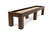 Doc & Holliday Peter Parsons Shuffleboard Table, wooden shuffleboard table with a polished surface and raised edges for gameplay.