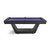 Plank & Hide Co Aero 8' Black Slate Pool Table, a sleek modern billiards table with black frame and purple playing surface, designed for home game rooms and professional environments.