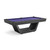Plank & Hide Co Aero 8' Black Slate Pool Table, modern black and purple pool table with sleek design and sturdy black base.