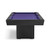 Plank & Hide Co Aero 8' Black Slate Pool Table by Plank & Hide Co, showcasing a modern black and purple pool table with a sleek design and sturdy base.