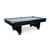 Presidential Billiards Black Diamond Slate Pool Table, black billiards table with a sleek design, gray playing surface, and sturdy black legs.