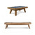 George Glazed Maple slate pool table and matching 12' shuffleboard set by Doc & Holliday