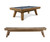 Doc & Holliday George Pool Table & Shuffleboard Set in Glazed Maple, image of a billiards and shuffleboard game set made of glazed maple wood with a modern design.