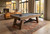 C.L. Bailey Harlow Slate Pool Table, wooden pool table with gray felt surface situated in a spacious living room with large windows, beige curtains, and a scenic outdoor view.