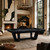 Doc & Holliday Gracy black ash slate pool table in a high-ceiling luxury game room with modern architectural interiors.