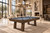 Doc & Holliday Bowie slate pool table in Antique Coffee finish, featuring a warm wood tone, clean modern lines, and premium three-piece slate construction.