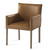 Plank & Hide Co Benjamin Game Chair Burnished Oak, stylish armchair with leather upholstery and wooden legs.