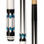 Players White with Blue Recon Cue with Black Linen Wrap