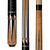 Lucasi Custom Antique Birdseye & Black/Imitation Bone Cue with Embossed Leather Wrap
