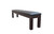Plank & Hide Co Otis Bench with Storage, wooden bench with cushioned seat for seating and storage compartment beneath.