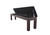 Plank & Hide Co Otis Bench with Storage, wooden storage bench with a black cushioned lid that opens upwards, supported by hydraulic hinges.