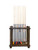 Playcraft Premium Hardwood Billiard Floor Rack, wooden billiard cue stick and ball storage rack with multiple cues and balls organized.