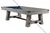 Playcraft Yukon Slate Pool Table 8' – Northern Drift or Fieldstone Finish with White Glove Install, wooden pool table with slate surface, blue felt playing area, and traditional style legs.