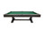 Billiards Select Linus 8' Slate Pool Table, green felt surface, wooden frame, and pedestal legs.