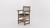 Plank & Hide Co Spectator Chair, wooden chair with armrests and a black cushioned seat.