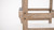 Plank & Hide Co Spectator Chair, close-up of the wooden frame showing the natural wood grain and craftsmanship.