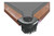 Billiards Select Rogers 8' Slate Pool Table, close-up of corner with slate surface, wooden rails, and protective felt with netted corner pocket, free shipping.