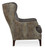 Hooker Furniture Kato Leather Club Chair with Dark HOH, showcasing its crocodile-patterned leather exterior and dark upholstered interior, angled view highlighting elegant design.