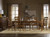 Hooker Furniture Tynecastle Rectangle Leg Dining Table with Two 18'' Leaves, a wooden dining table with six matching chairs in a dining room setting.