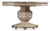 Hooker Furniture Chatelet Round Dining Table with One 20'' Leaf, vintage wooden dining table with ornate carved details and distressed finish.