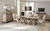 Hooker Furniture Affinity Upholstered Side Chair, elegant beige upholstered dining chair with wooden legs in a modern dining room setting.