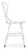 Hooker Furniture Ciao Bella Spindle Back Counter Stool-White, distressed white wooden counter stool with spindle back design and cushioned seat.