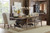Hooker Furniture Hill Country Helotes Dining Bench, rustic wooden dining bench in an elegant dining room setting.