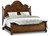 Hooker Furniture Leesburg King Poster Bed, a traditional wooden bed with an ornate high arched headboard and footboard in rich brown finish.
