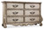 Hooker Furniture Chatelet Dresser II, a vintage-style wooden dresser with six drawers and ornate metal handles, featuring a distressed finish.