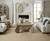 Hooker Furniture Castella End Table, rustic wooden end table with ornate scroll legs placed in a cozy living room setting.