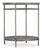 Hooker Furniture Round End Table, metallic round end table with a wooden top and lower shelf, featuring a sleek and modern design.
