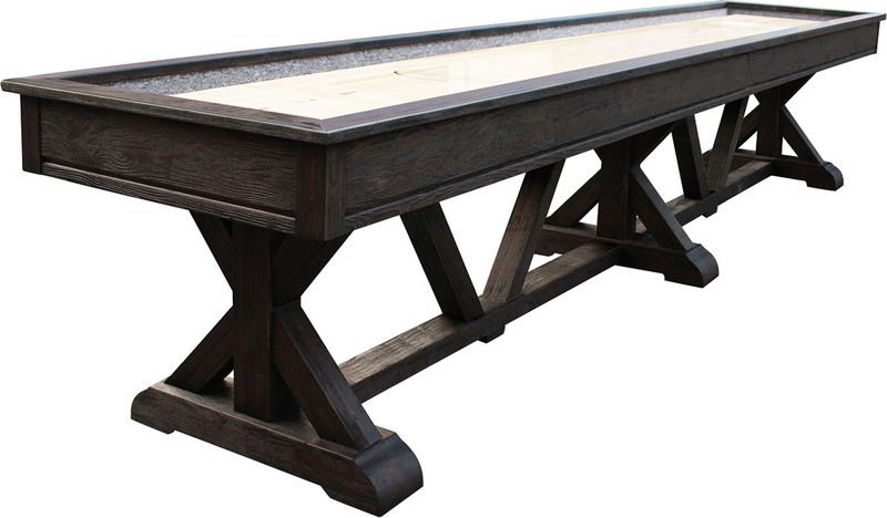 Playcraft Brazos River Weathered Black Pro-Style Shuffleboard Table 12',  14', 16'