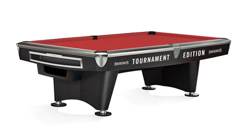 Brunswick Gold Crown VI Tournament Slate Pool Table | Matte Black