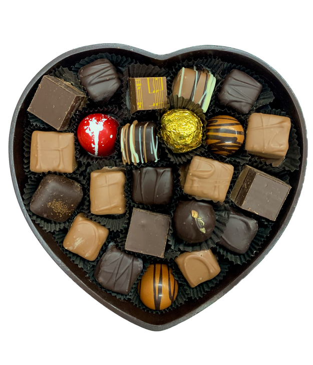 Solid Chocolate Filled Heart Boxes - JoMart Chocolates