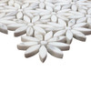 Calacatta Gold Italian Marble with Calacatta Gold Accent Daisy Flower Waterjet Polished Mosaic Tile