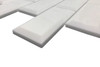Honed Bianco Dolomite Marble 2x4 Wide Bevel Mosaic Tile 